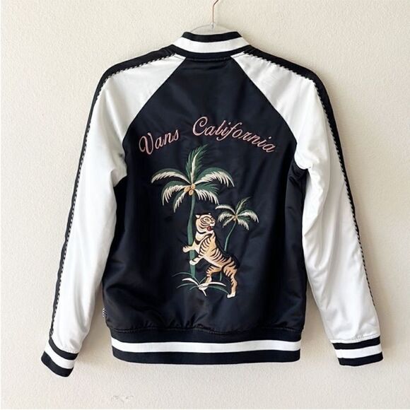 Vans California Embroidered Tiger Palm Tree Satin Jacket - Picture 8 of 12